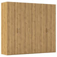 DREHTÜRENSCHRANK 251/223/60 cm 5-türig Eichefarben  - Eichefarben/Silberfarben, Design, Holzwerkstoff/Kunststoff (251/223/60cm) - Novel