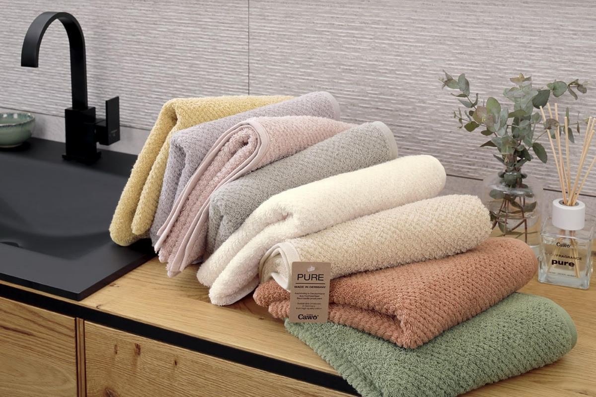HANDTUCH 50/100 cm Pure Uni Pink  - Pink, Basics, Textil (50/100cm) - Cawoe