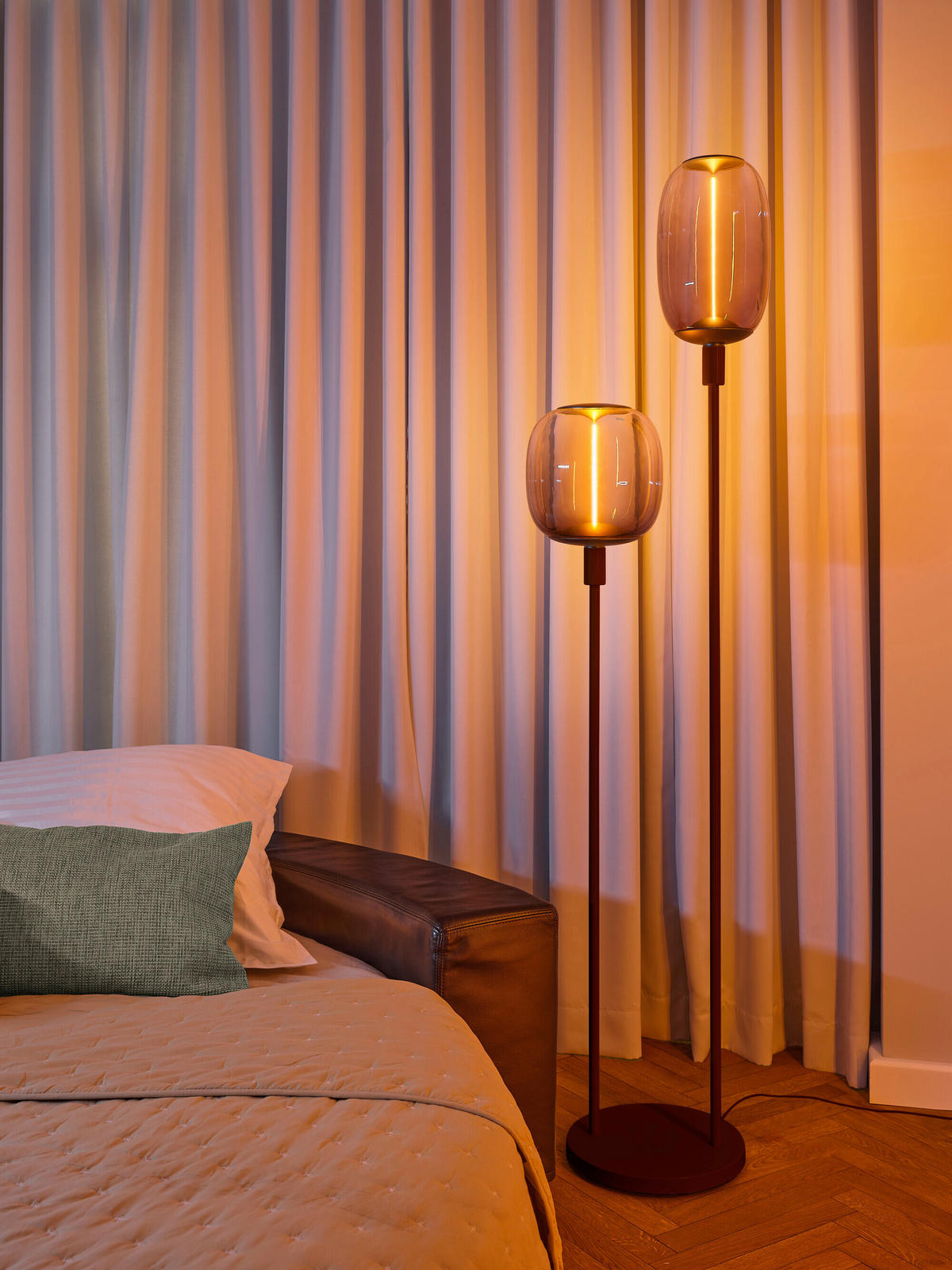 STEHLEUCHTE 32/146 cm   - Dunkelgrau, Basics, Metall (32/146cm) - Osram