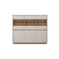 HIGHBOARD , 164/138/40 cm,  - Kaschmir/Eiche Artisan, Design, Glas/Holzwerkstoff (164/138/40cm) - MID.YOU