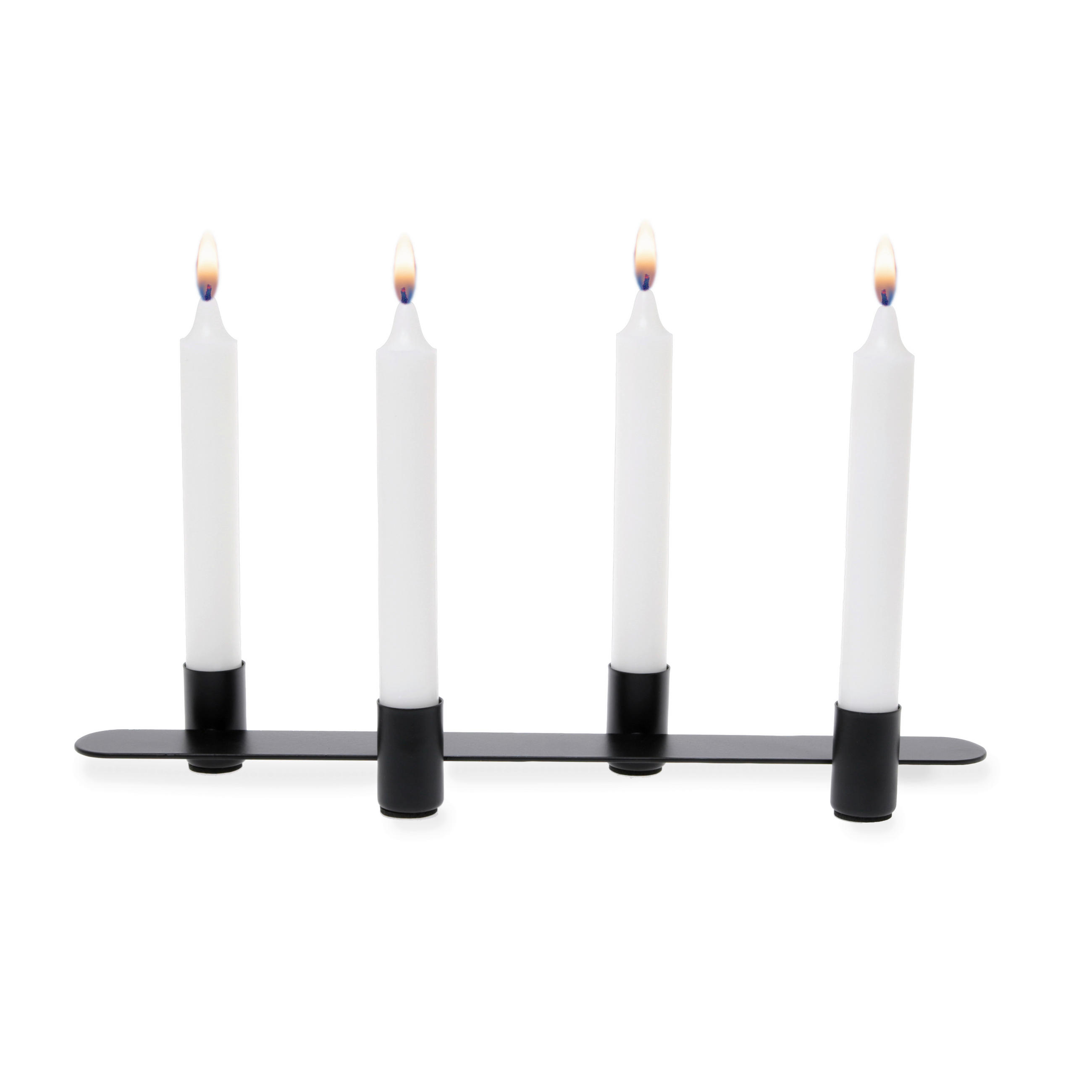 KERZENHALTER - Schwarz, Basics, Metall (35/9/4cm)