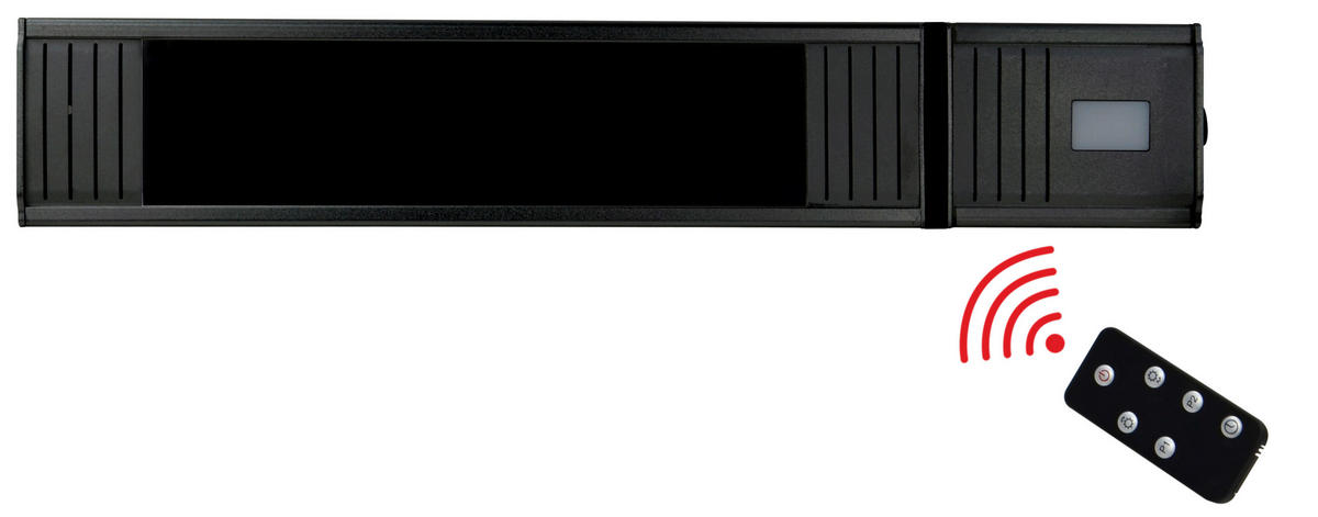 INFRAROTSTRAHLER - Schwarz, Basics, Metall (54/9,4/11cm)