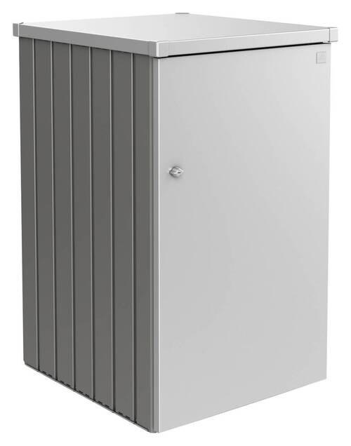 MÜLLTONNENBOX 80/129/88 cm - Silberfarben/Graphitfarben, Basics, Metall (80/129/88cm) - Biohort