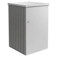 MÜLLTONNENBOX 80/129/88 cm  - Silberfarben/Graphitfarben, Basics, Metall (80/129/88cm) - Biohort
