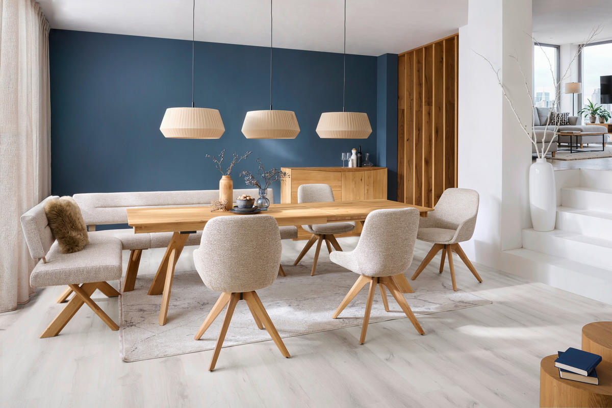 ESSTISCH 160/90/76 cm Echtholz  Holz in verschiedenen Größen erhältlich, in verschiedenen Holzarten erhältlich, Gestellauswahl rechteckig Eichefarben  - Eichefarben, Natur, Holz (160/90/76cm) - Anrei