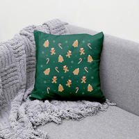 DÍSZPÁRNAHUZAT  - smaragdzöld, Basics, textil (45/45cm)