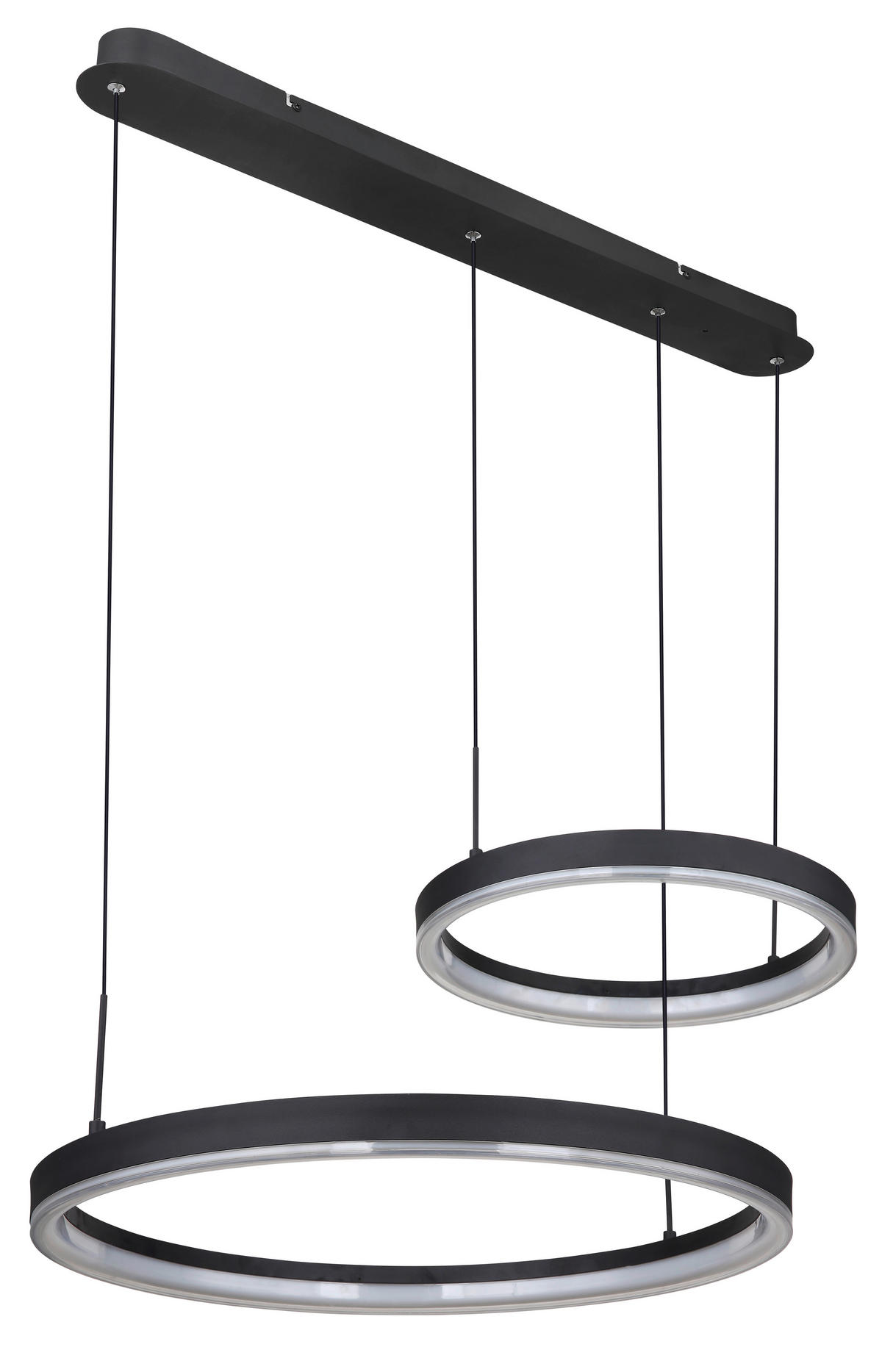 LED-HÄNGELEUCHTE 82,5/60/150 cm    - Goldfarben/Opal, Design, Kunststoff/Metall (82,5/60/150cm) - Globo