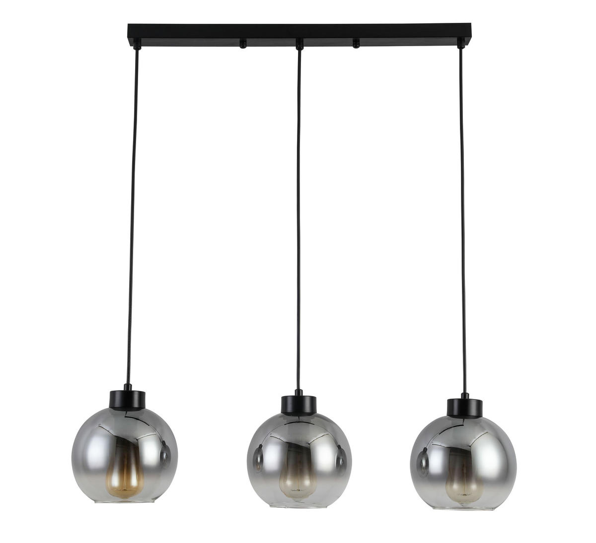SVJETILJKA VISEĆA    72/18/120 cm    Smokey  - boje kroma/antracit, Lifestyle, staklo/metal (72/18/120cm) - Dieter Knoll