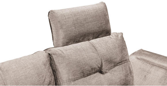 ECKSOFA Creme Mikrovelours  - Creme/Schwarz, KONVENTIONELL, Kunststoff/Textil (170/275cm) - Carryhome