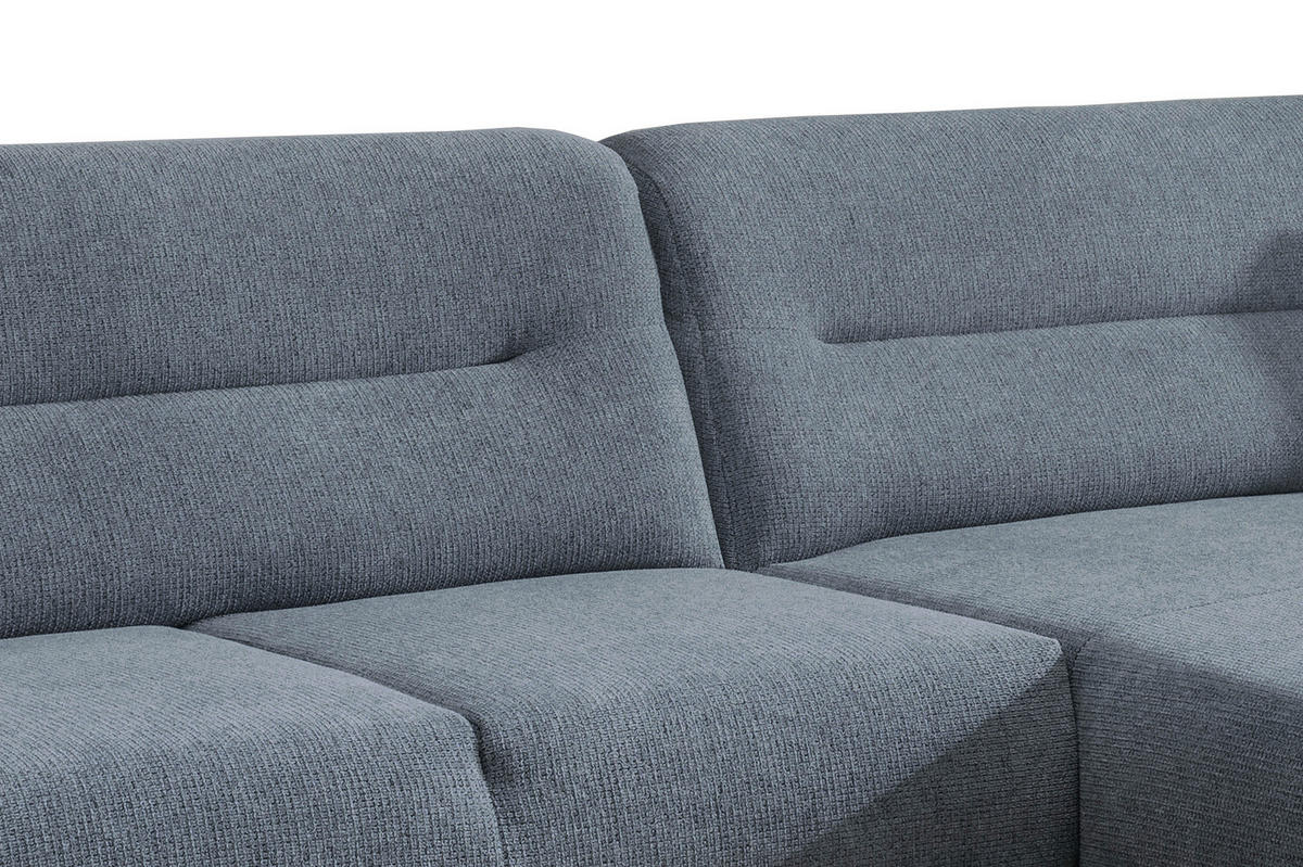 ECKSOFA in Chenille Hellblau  290/166 cm  - Wildeiche/Hellblau, MODERN, Holz/Textil (290/166cm) - MID.YOU