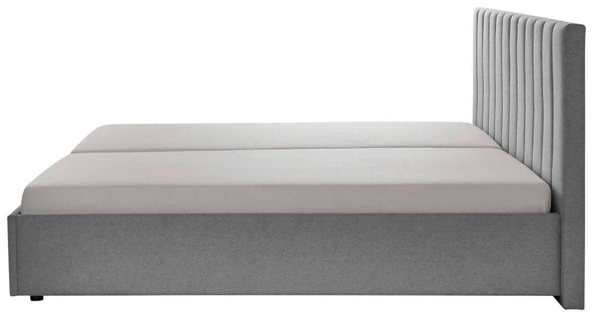 POLSTERBETT 180/200 cm  in Anthrazit  - Anthrazit/Schwarz, Design, Holz/Textil (180/200cm) - Boxxx