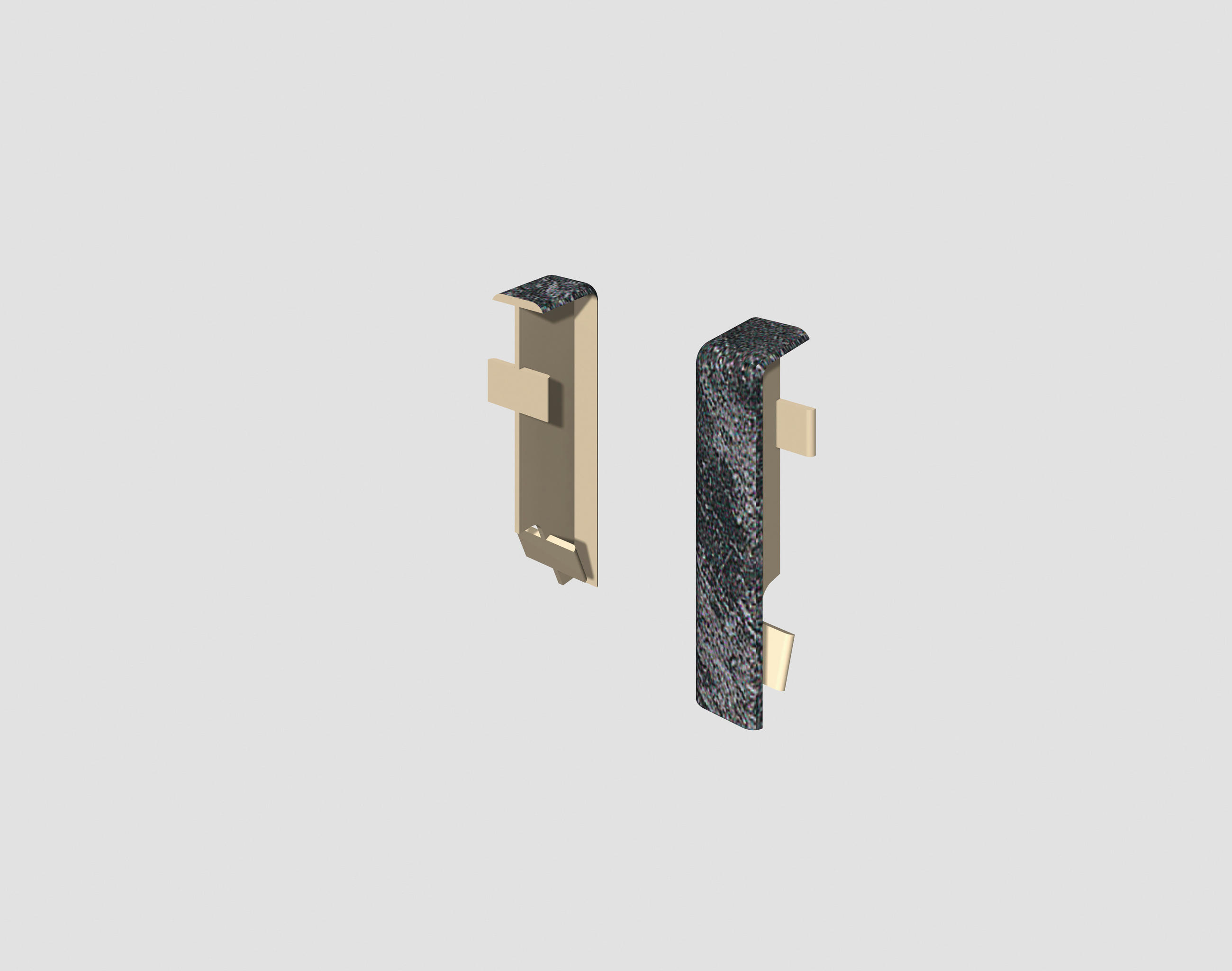 Egger Holzwerkstoffe Sockelleistenverbindungsstück Zwischenstück Schwarz 1.2x5.9x1.6 cm
