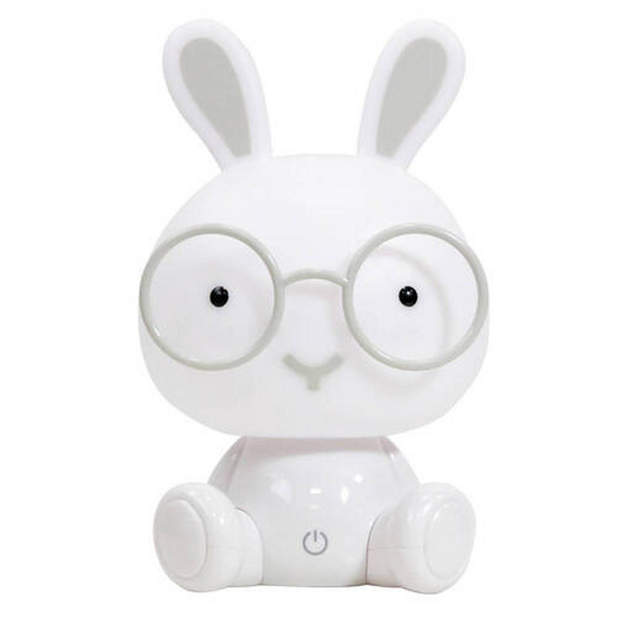 DĚTSKÁ STOLNÍ LAMPIČKA, 14/14/22 cm - bílá, Basics, plast (14/14/22cm)