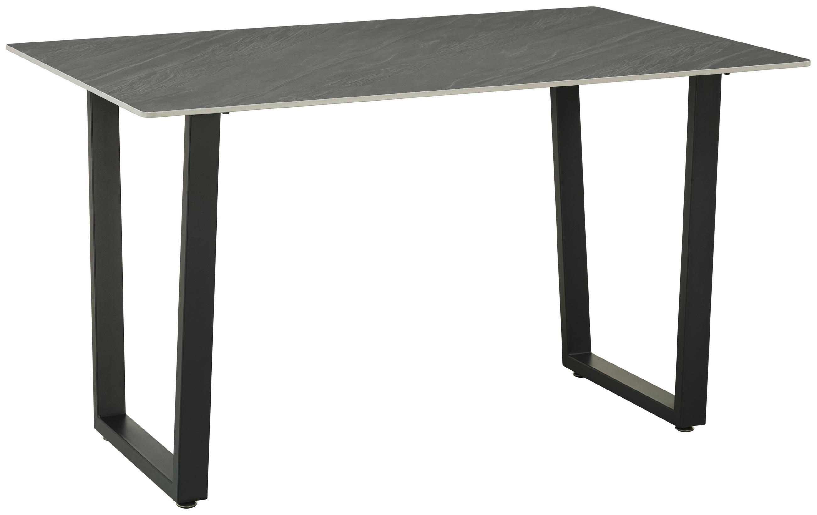 STOL ZA BLAGOVAONICU  antracit  metal, kamen      - crna/antracit, Konvencionalno, kamen/metal (140/90/76cm) - MID.YOU