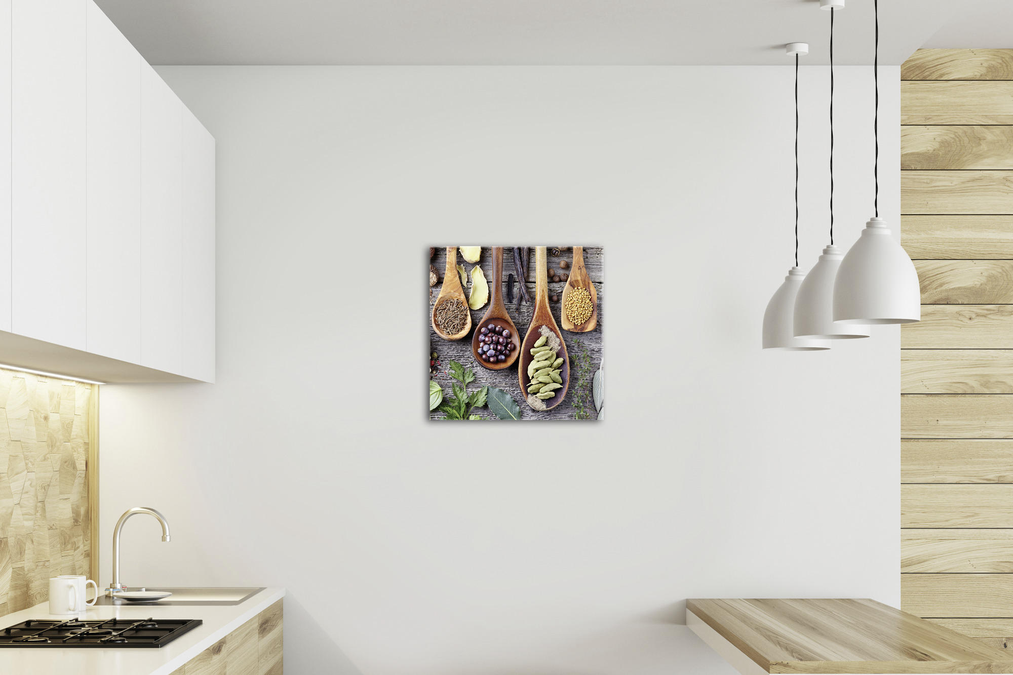 LEINWANDBILD Essen & Trinken  - Multicolor, Natur, Holz/Papier (30/30cm) - Euroart