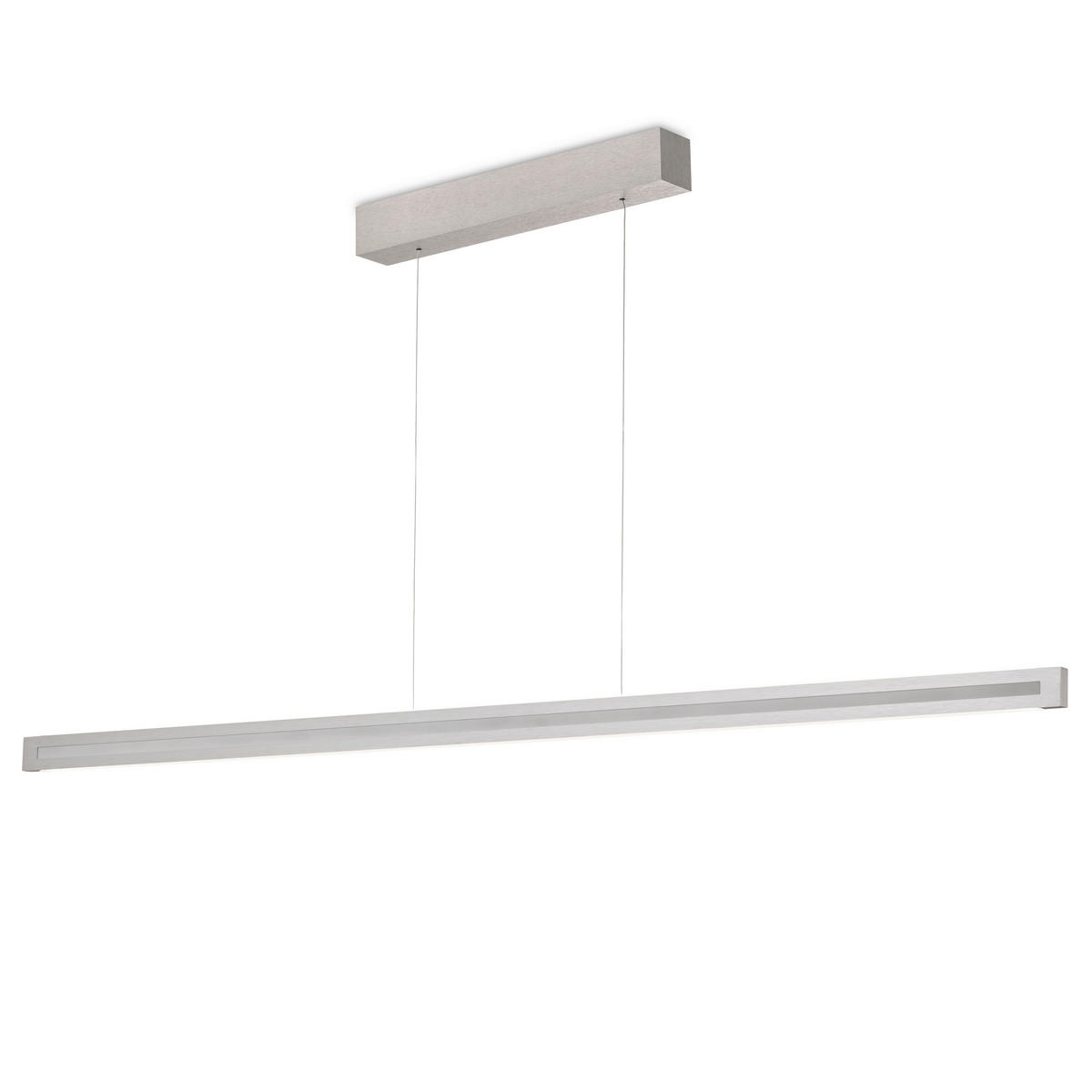 LED-HÄNGELEUCHTE Aera 143/180/9,5 cm  - Nickelfarben, Design, Metall (143/180/9,5cm) - Grossmann