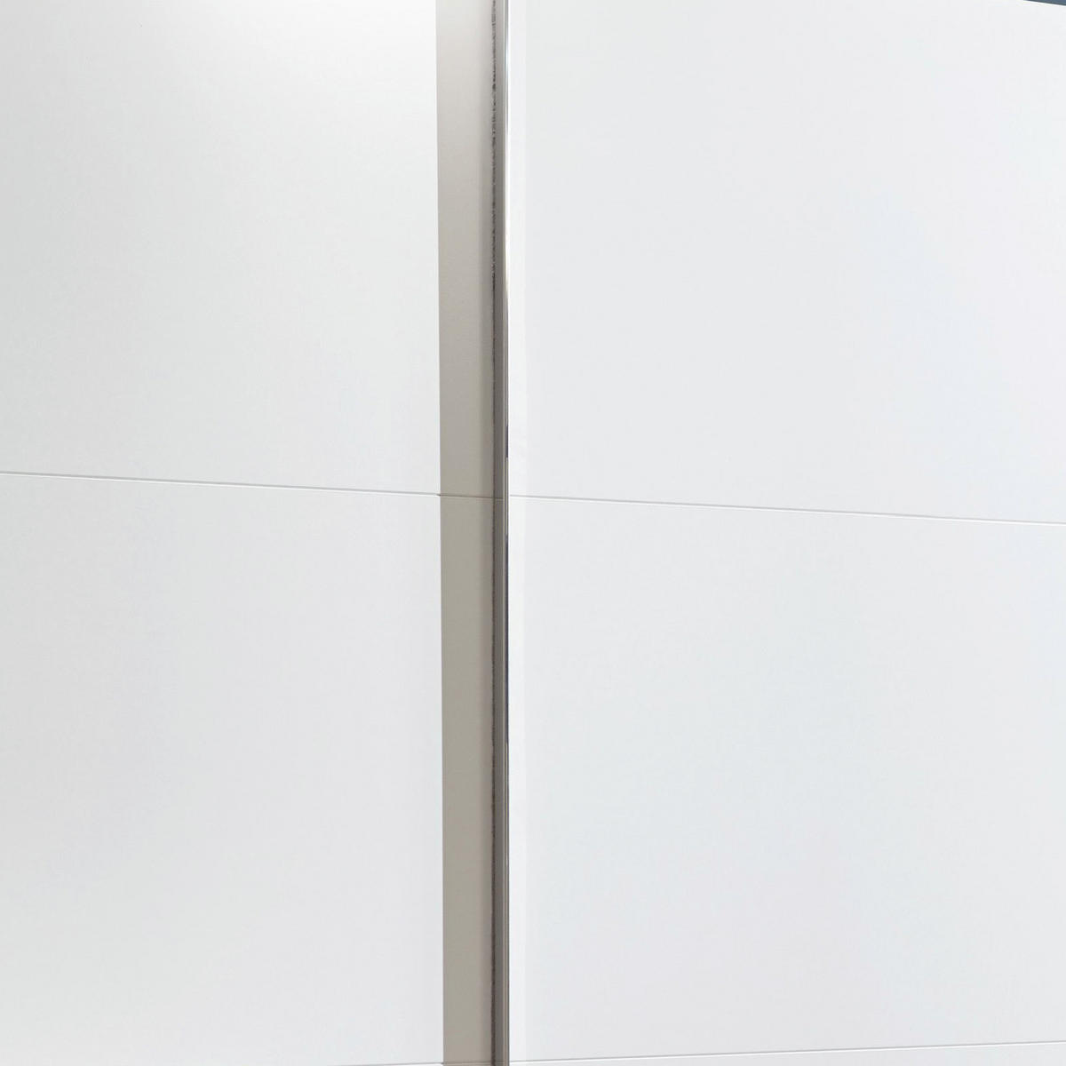 ORMAR - VISEĆA KLIZNA VRATA bela  200/216/65 cm  - boja hroma/bela, Moderno, pločasti materijal (200/216/65cm) - MID.YOU