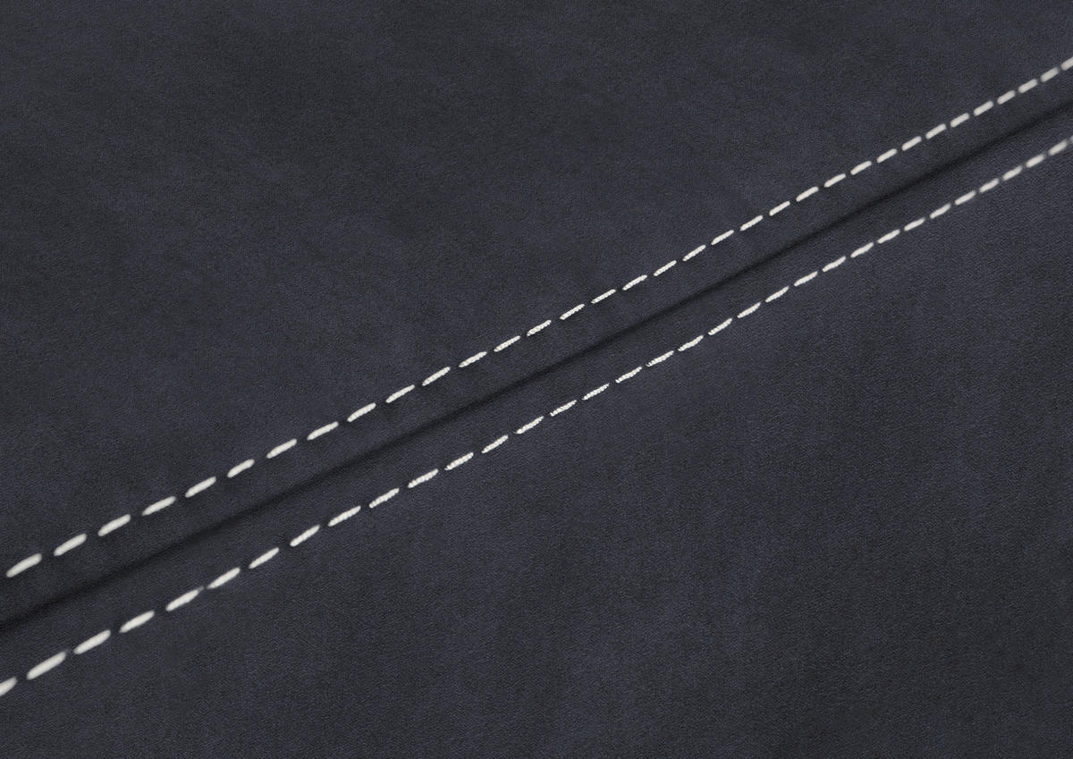ECKSOFA in Mikrofaser Dunkelblau  275/223 cm  - Beige/Alufarben, KONVENTIONELL, Textil/Metall (275/223cm) - Beldomo Comfort