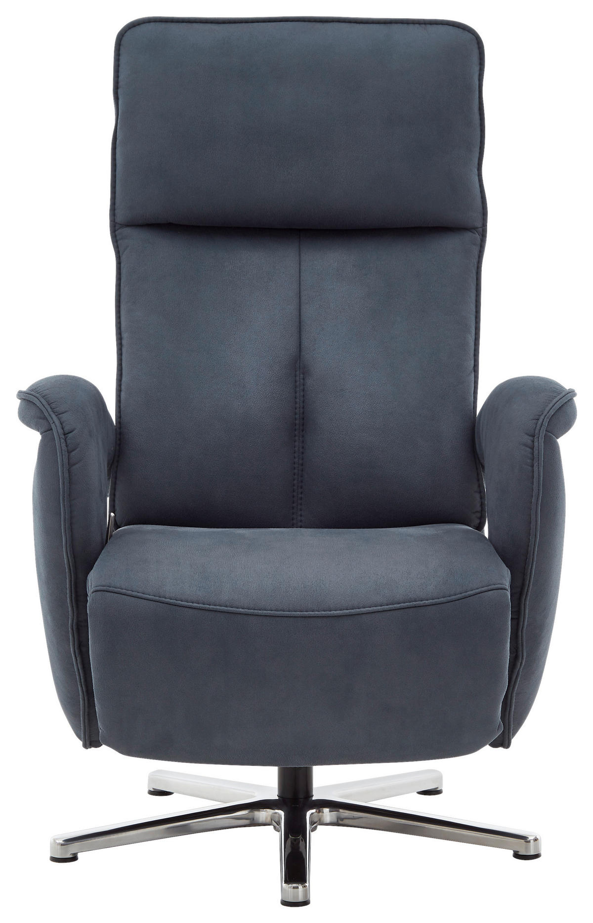 RELAXSESSEL in Textil Blau  - Chromfarben/Blau, Design, Textil/Metall (77/110/87cm) - Valdera