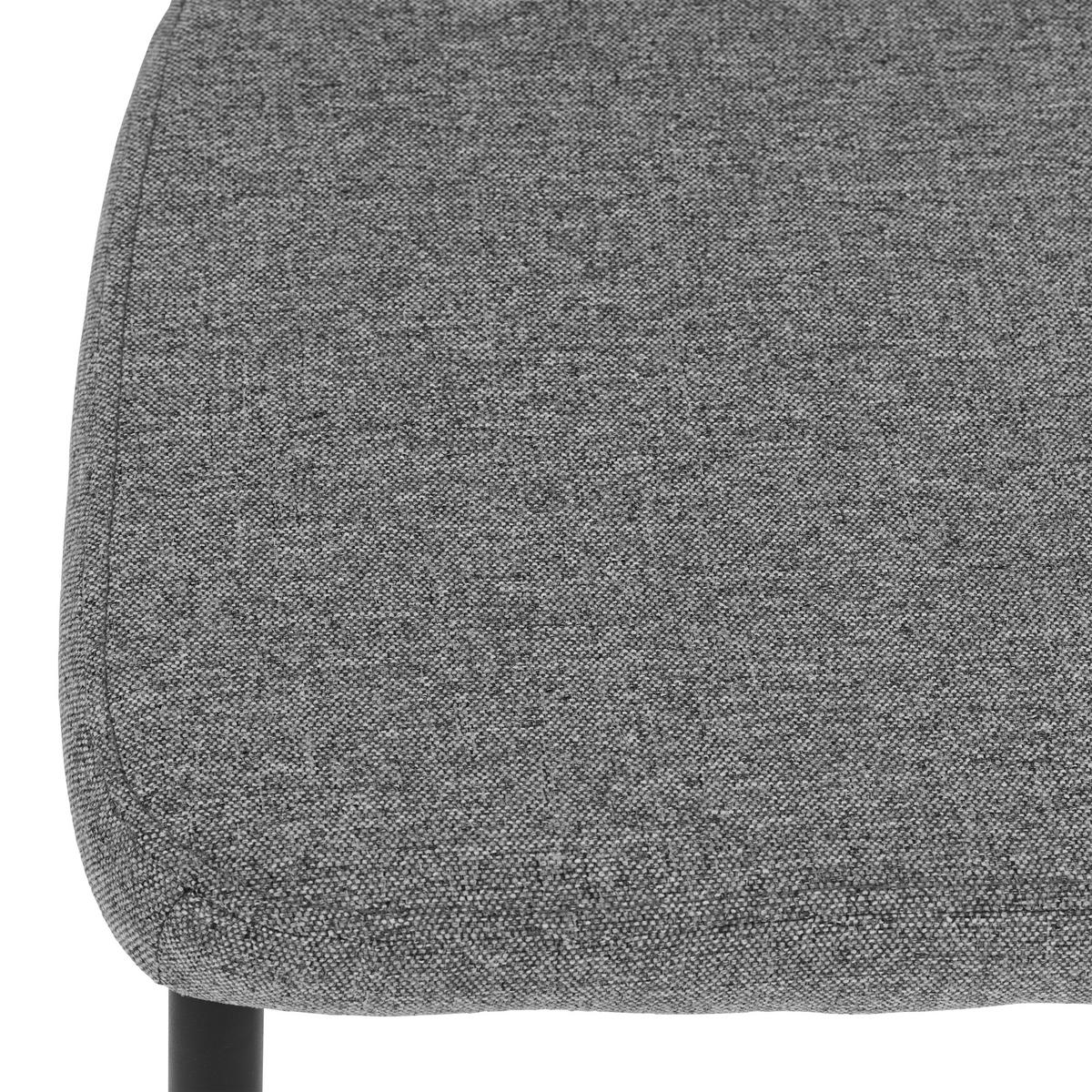 STUHL  in Stahl Webstoff Metall, Textil  - Schwarz/Grau, MODERN, Textil/Metall (46/86/53cm) - MID.YOU