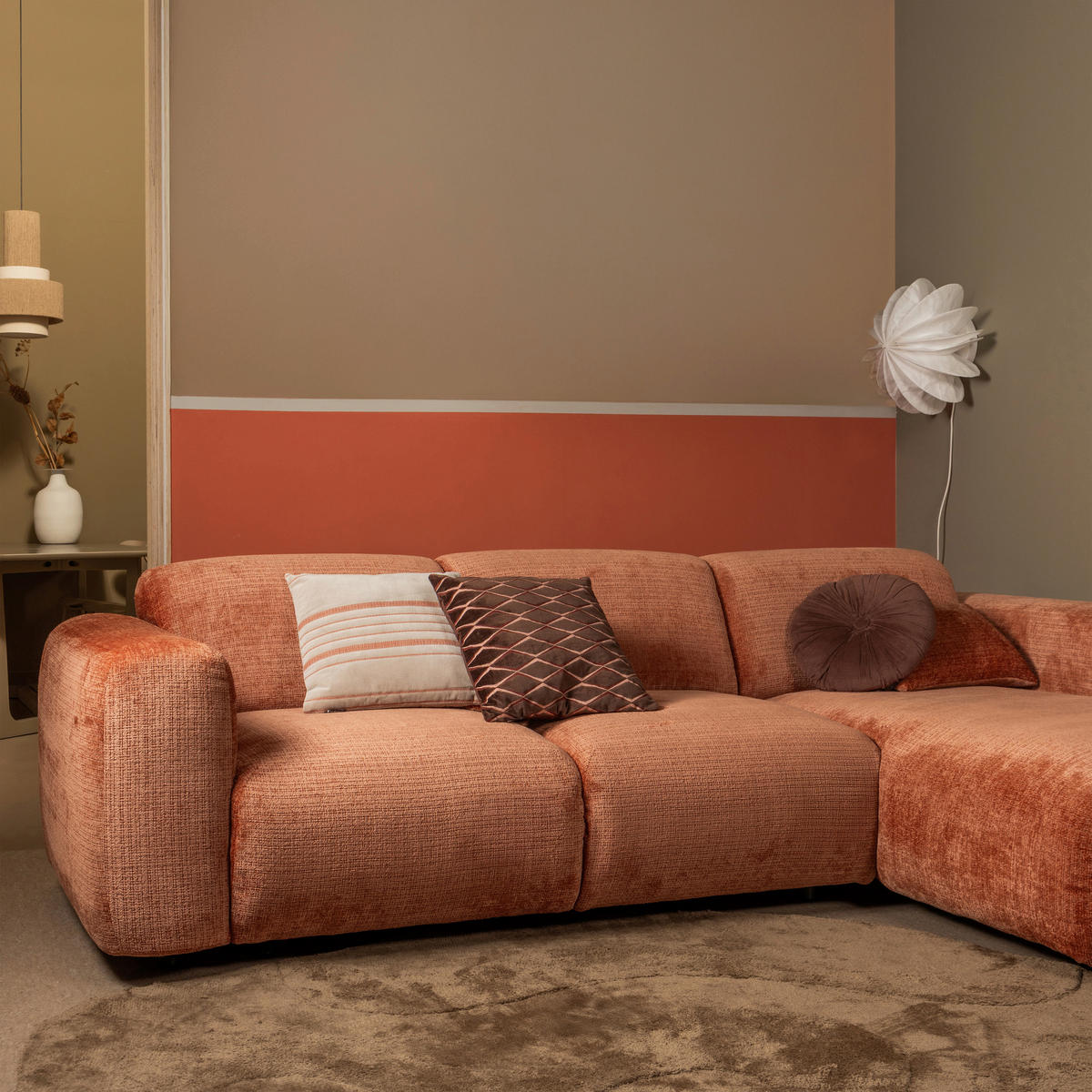 ZIERKISSENSET Aziz 45/45 cm  - Multicolor/Braun, Basics, Textil (45/45cm) - Livetastic