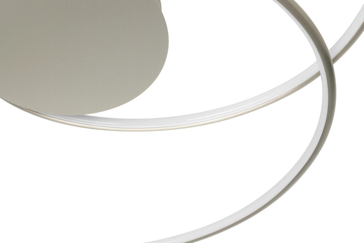 LED-DECKENLEUCHTE Birmingham 67/10 cm   - Nickelfarben, LIFESTYLE, Kunststoff/Metall (67/10cm) - Novel
