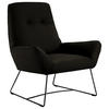 SESSEL in Echtleder Schwarz  - Schwarz, Design, Leder/Metall (82/102/81cm) - Pure Home Lifestyle