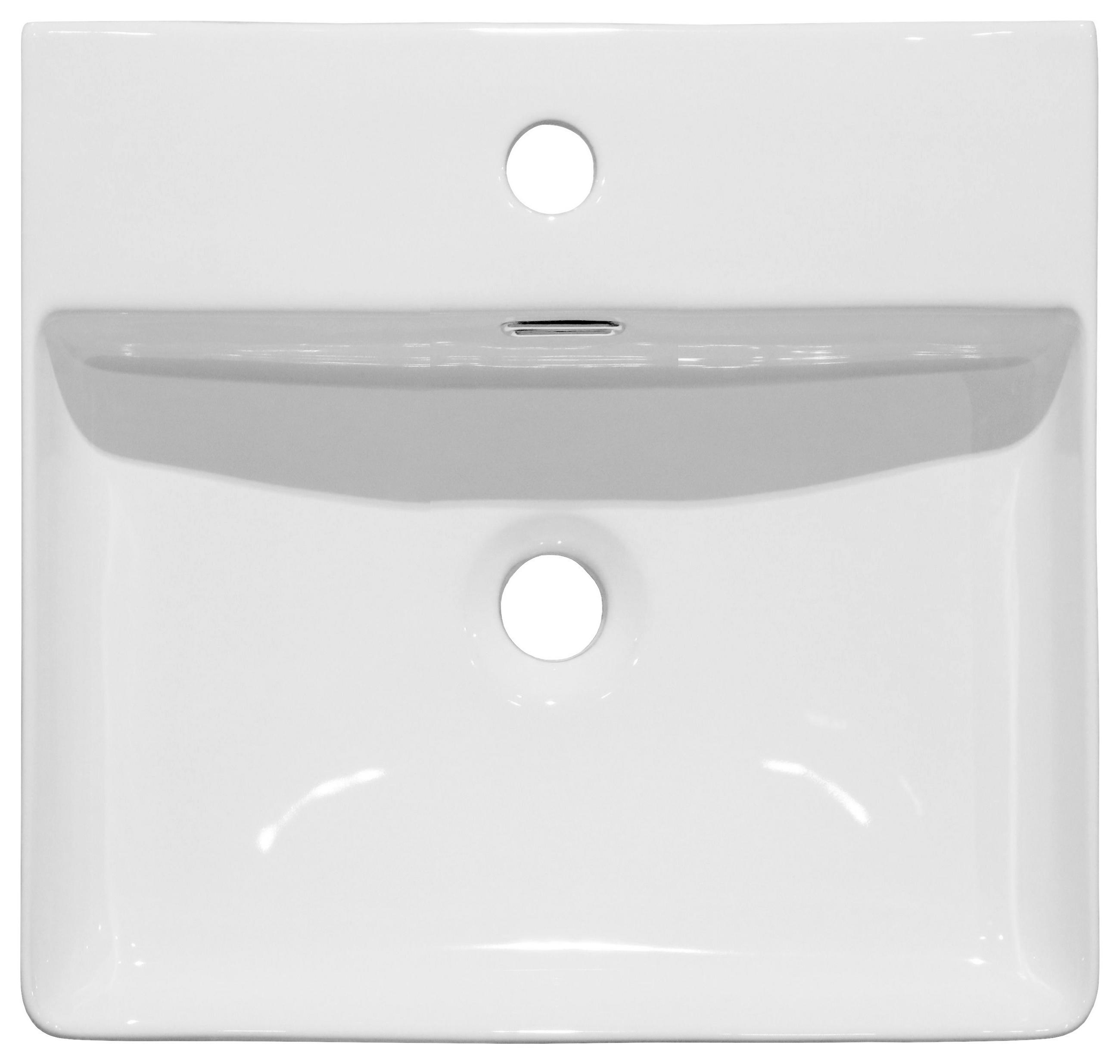 WASCHBECKEN 42/13/42 cm  - Weiß, Basics, Keramik (42/13/42cm) - Linea Natura