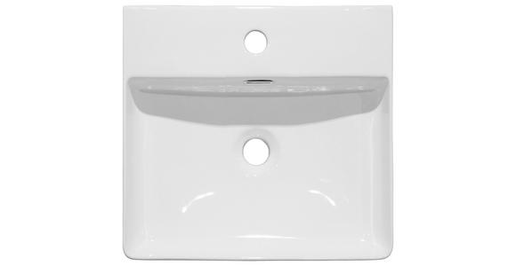 WASCHBECKEN 42/13/42 cm  - Weiß, Basics, Keramik (42/13/42cm) - Linea Natura