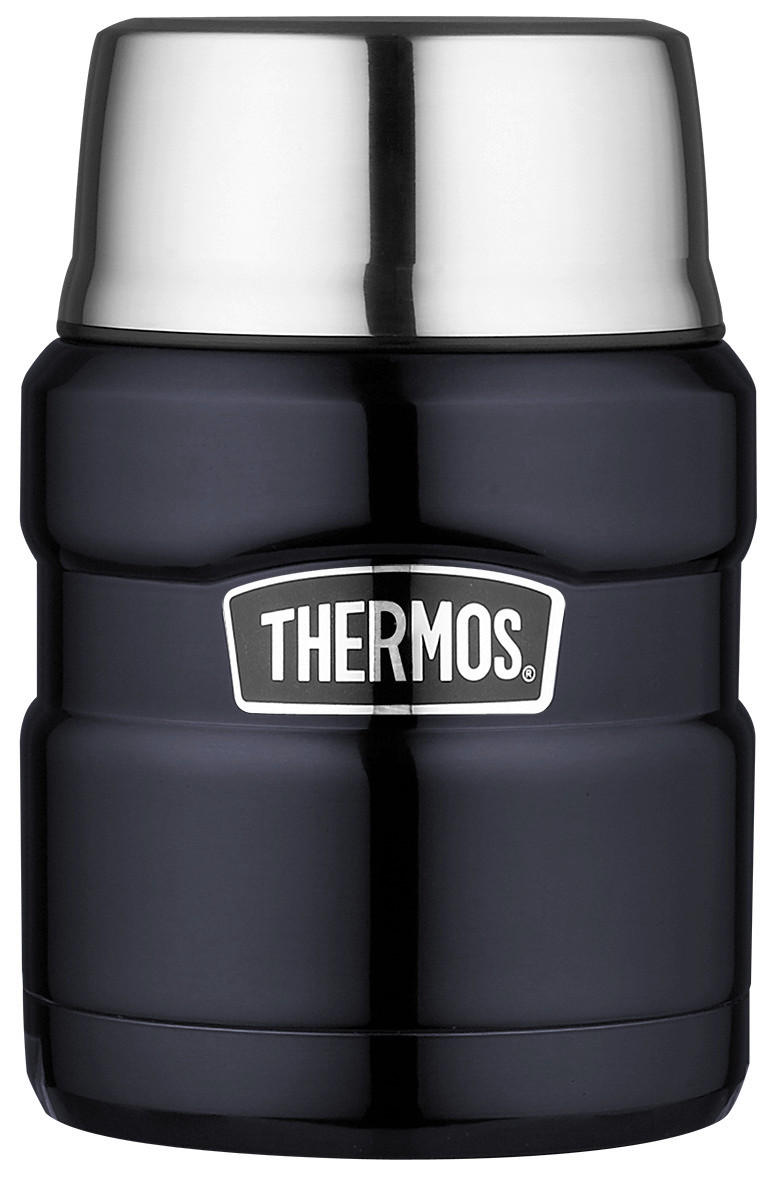 ISOLIERSPEISEGEFÄß 0,470 L  - Blau, Basics, Metall (0,470l) - Thermos