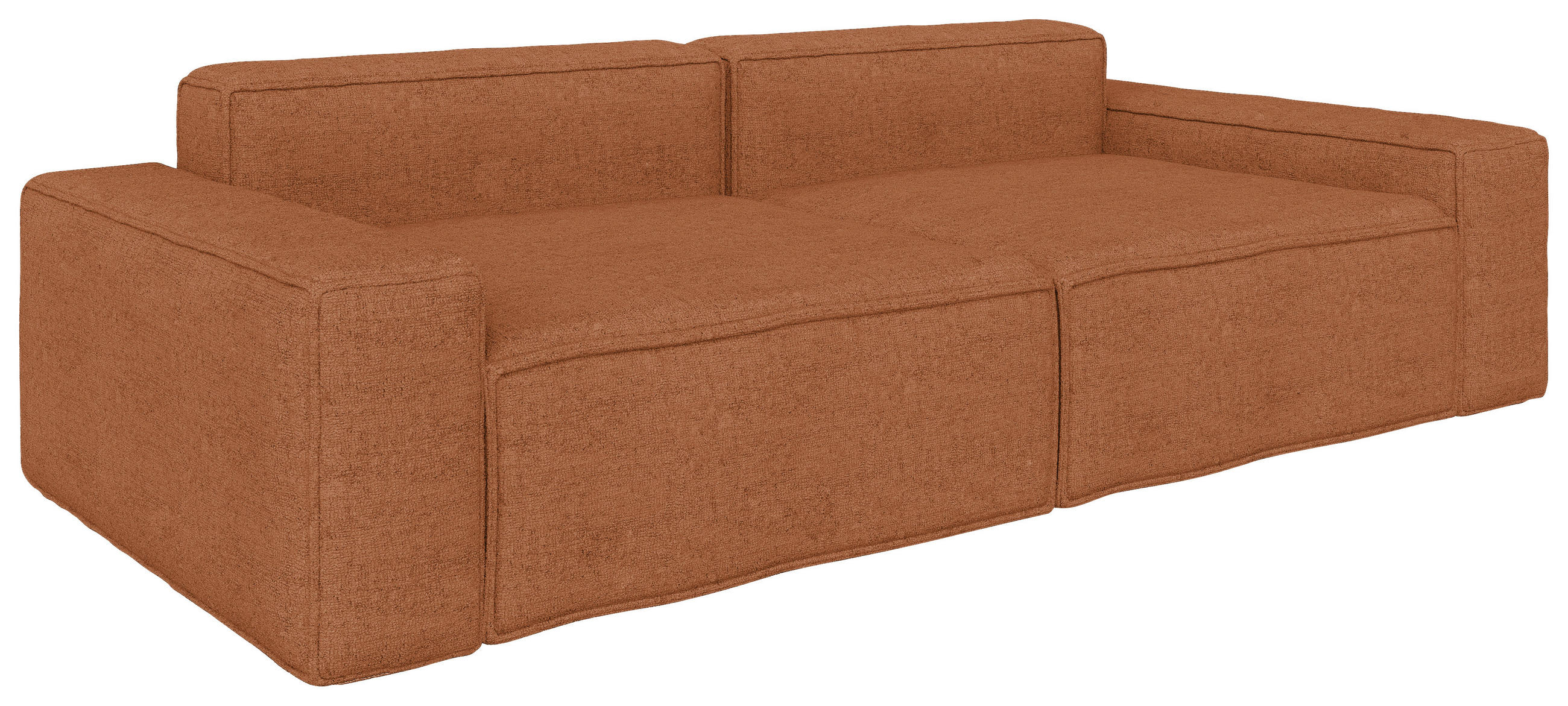 SCHLAFSOFA in Textil Rostfarben  - Rostfarben/Schwarz, Konventionell, Kunststoff/Textil (256/83/115cm) - Carryhome