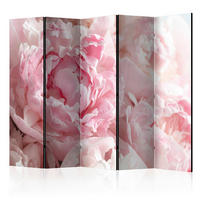 SKÄRMVÄGG  i trä, textil  vit, pink  - vit/pink, Basics, trä/textil (225/172/3cm) - artgeist
