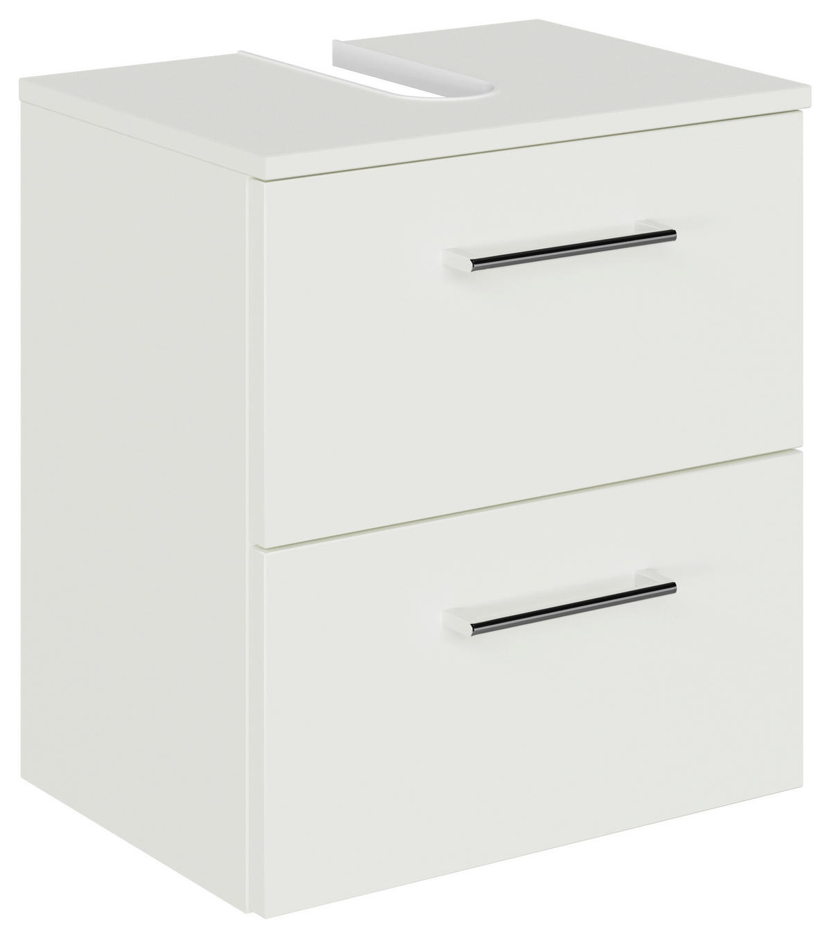 WASCHBECKENUNTERSCHRANK 45/49,8/33,3 cm  - Chromfarben/Weiß, KONVENTIONELL, Holzwerkstoff/Metall (45/49,8/33,3cm) - Sadena