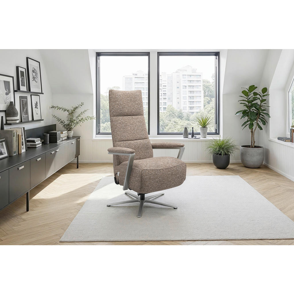 Sit & More RELAXAČNÉ KRESLO, textil, cappuccino