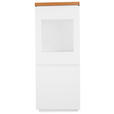 VITRINE in furniert Eiche Weiß, Erlefarben  - Erlefarben/Weiß, MODERN, Holz/Holzwerkstoff (57/143/40cm) - Carryhome