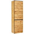 GARDEROBENSCHRANK  in 60/200/38 cm  - Eichefarben/Anthrazit, Natur, Holz/Holzwerkstoff (60/200/38cm) - Linea Natura