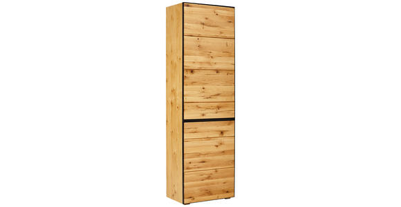 GARDEROBENSCHRANK  in 60/200/38 cm  - Eichefarben/Anthrazit, Natur, Holz/Holzwerkstoff (60/200/38cm) - Linea Natura