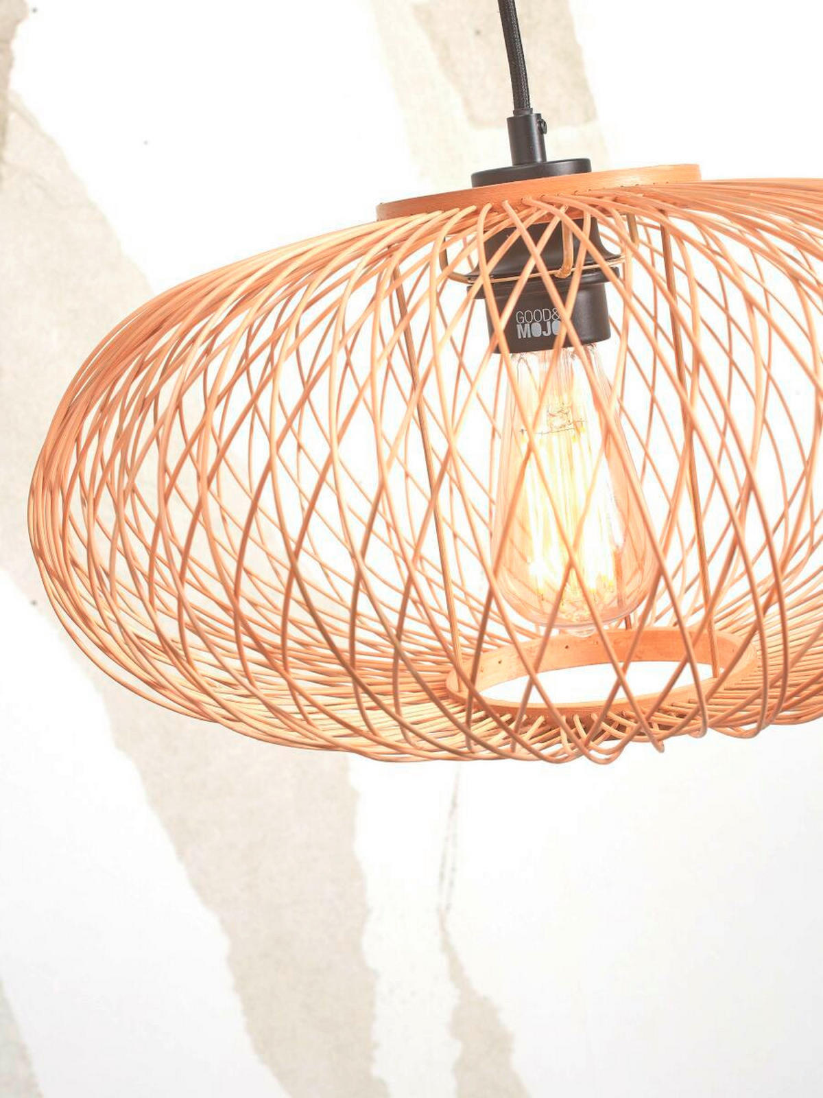 GOLVLAMPA GOOD&MOJO     - vit/naturfärgad, Trend (150/40/62cm) - Good & Mojo