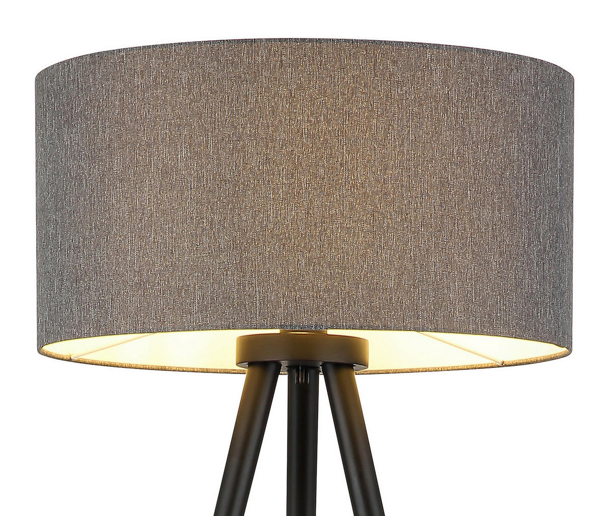 STEHLEUCHTE Stabilo 57/148 cm  - Anthrazit/Schwarz, Design, Holz/Kunststoff (57/148cm) - Globo