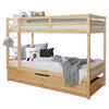 ETAGENBETT 90/200 cm,  in Naturfarben, Absturzsicherung, Leiter, Bettschublade  - Naturfarben, MODERN, Holz (90/200cm) - MID.YOU