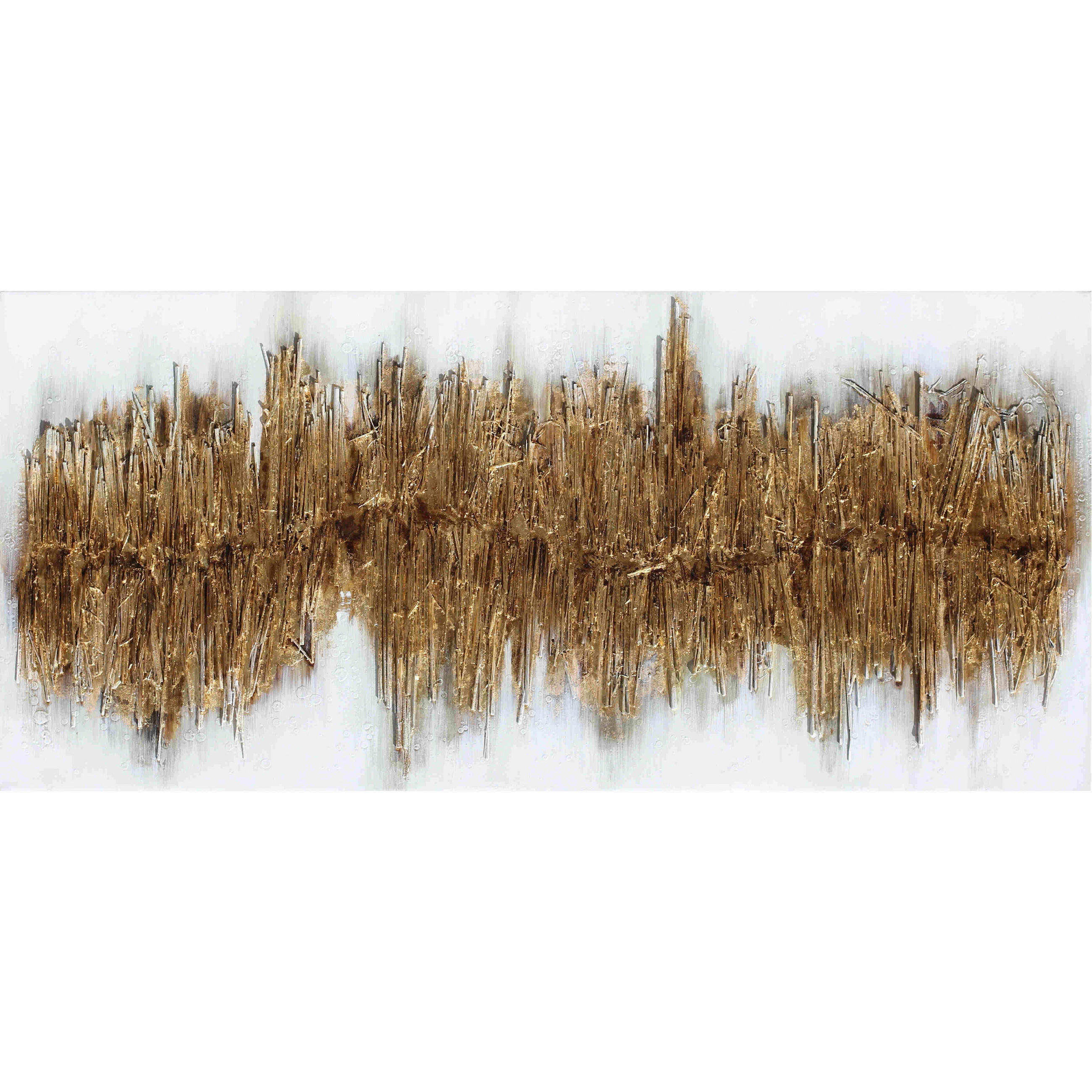 OLJNA SLIKA  150/70 cm   - zlate barve/barve bora, Trendi, tekstil/les (150/70cm) - Monee