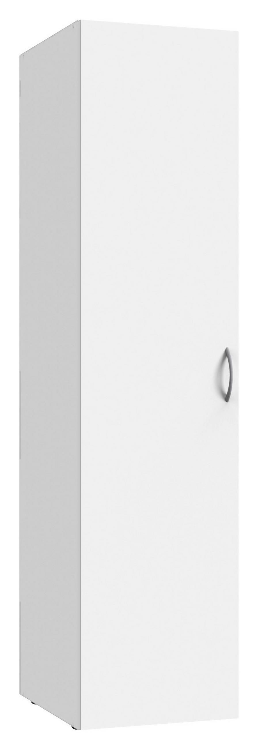 VEČNAMENSKA OMARA, bela - bela/barve aluminija, Konvencionalno, umetna masa/leseni material (30/185/54cm) - Xora