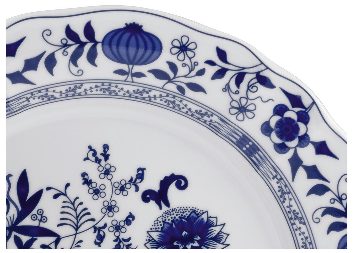 TAFELSERVICE Flora Zwiebelmuster 12-teilig  - Blau/Weiß, Design, Keramik - Creatable