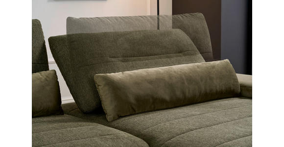 ECKSOFA in Webstoff Olivgrün  - Schwarz/Olivgrün, KONVENTIONELL, Textil/Metall (273/191cm) - Carryhome