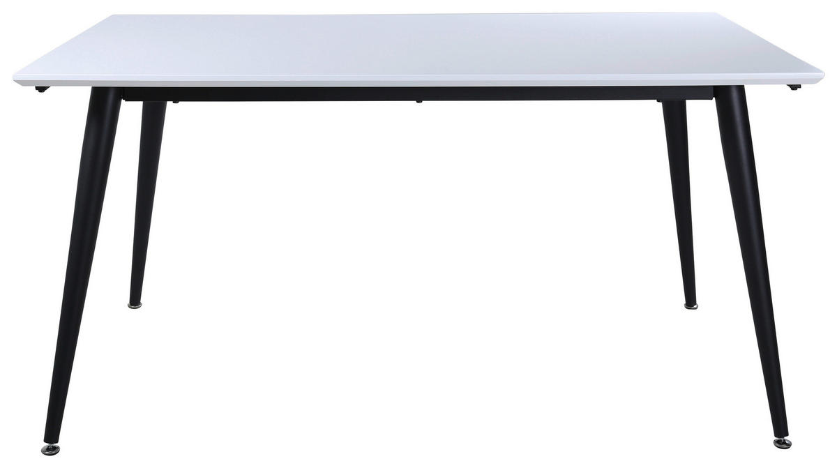 MATBORD i metall, plast 150/90/76 cm   - vit/svart, Design, metall/plast (150/90/76cm) - Livetastic