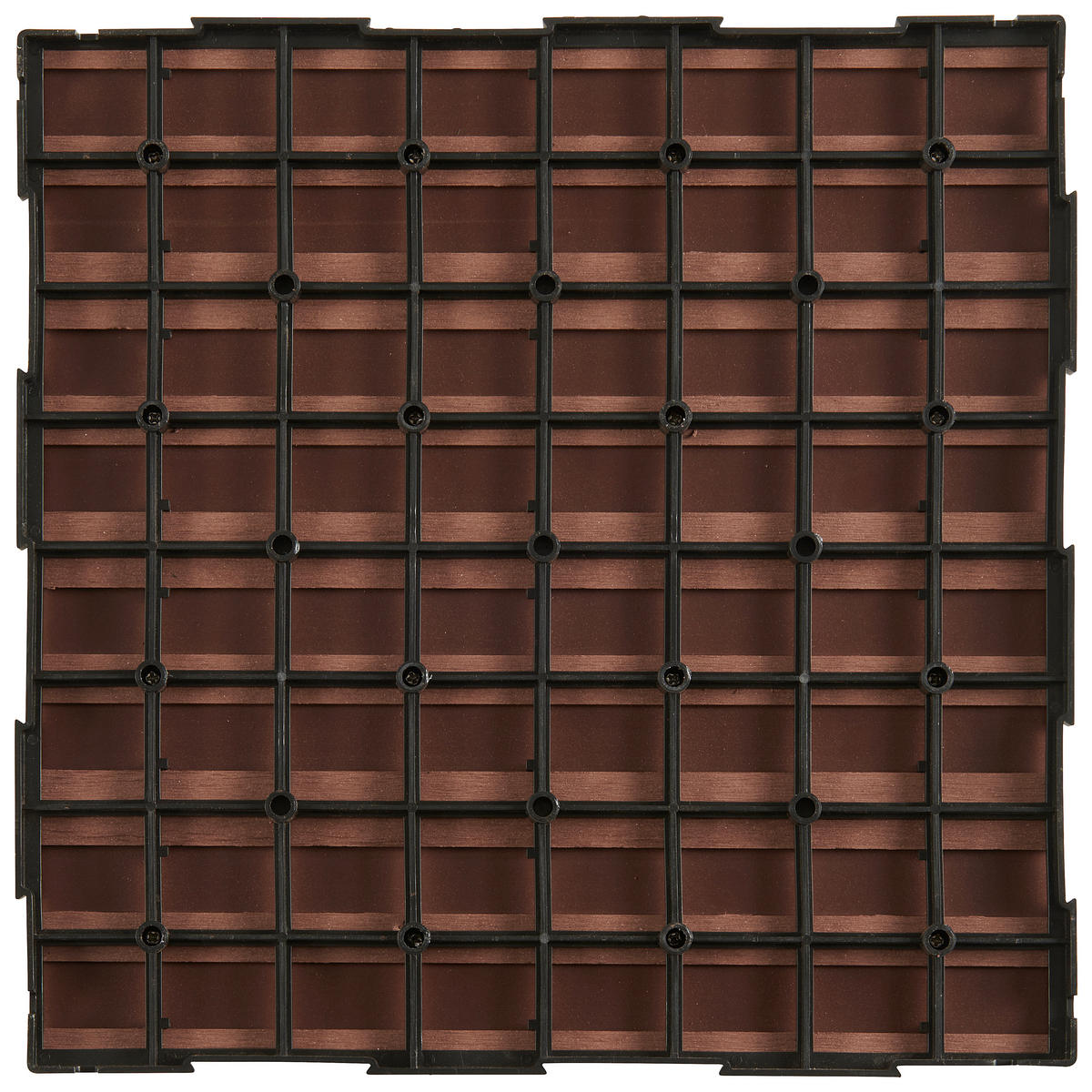 TERRASSENFLIESE Braun 11 Stück  - Braun, Basics, Kunststoff (30/30/2cm) - Ambia Garden