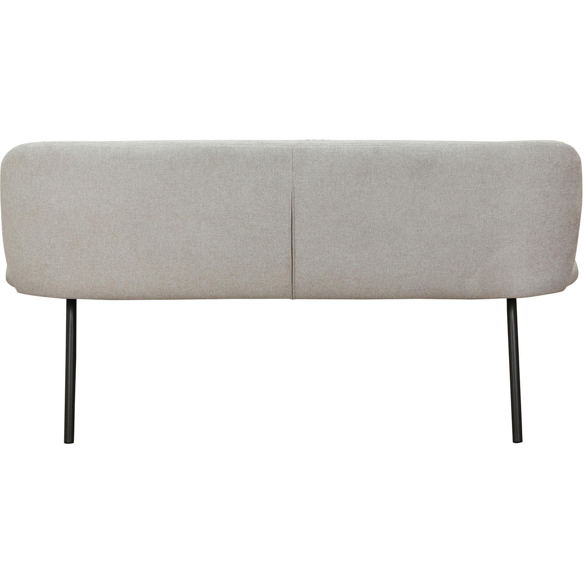 SITZBANK 160/78/55 cm Webstoff Grau  - Schwarz/Grau, MODERN, Textil/Metall (160/78/55cm) - MID.YOU