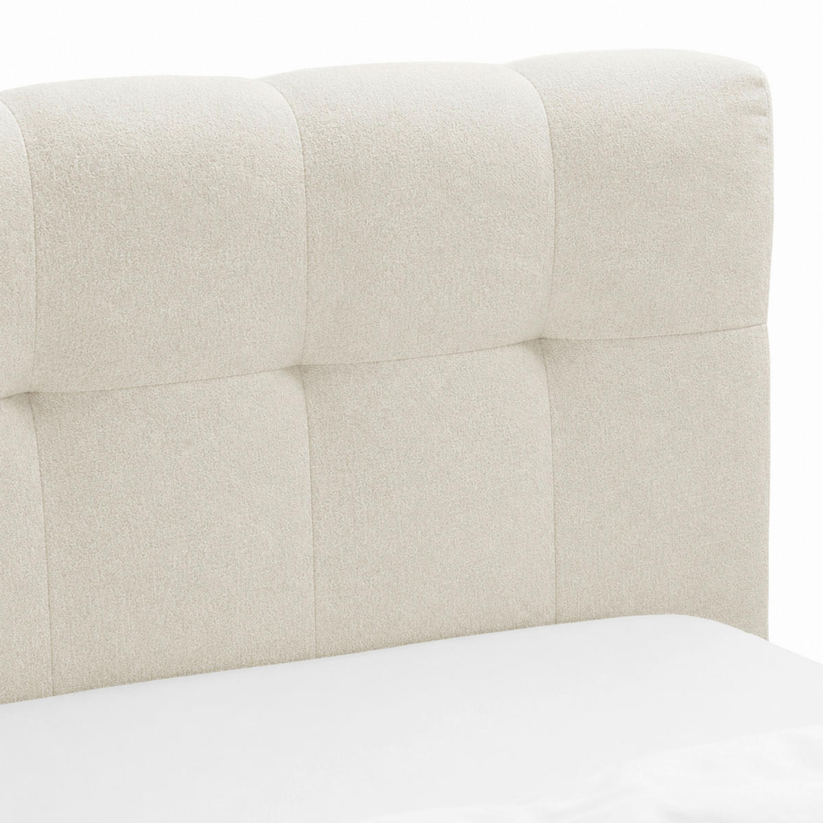 POLSTERBETT 140/200 cm,  in Creme,  - Eichefarben/Creme, MODERN, Holz/Textil (140/200cm) - MID.YOU