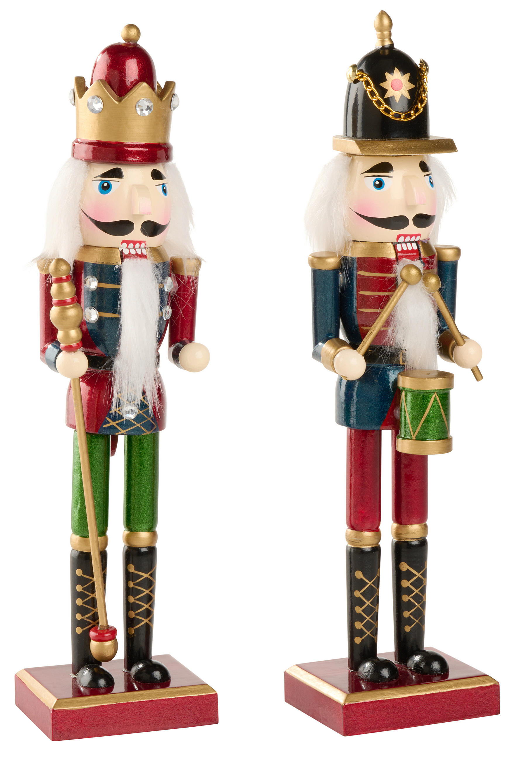 NUSSKNACKERFIGUR - Rot/Goldfarben, LIFESTYLE, Holz (6,00/4,50/25,00cm)