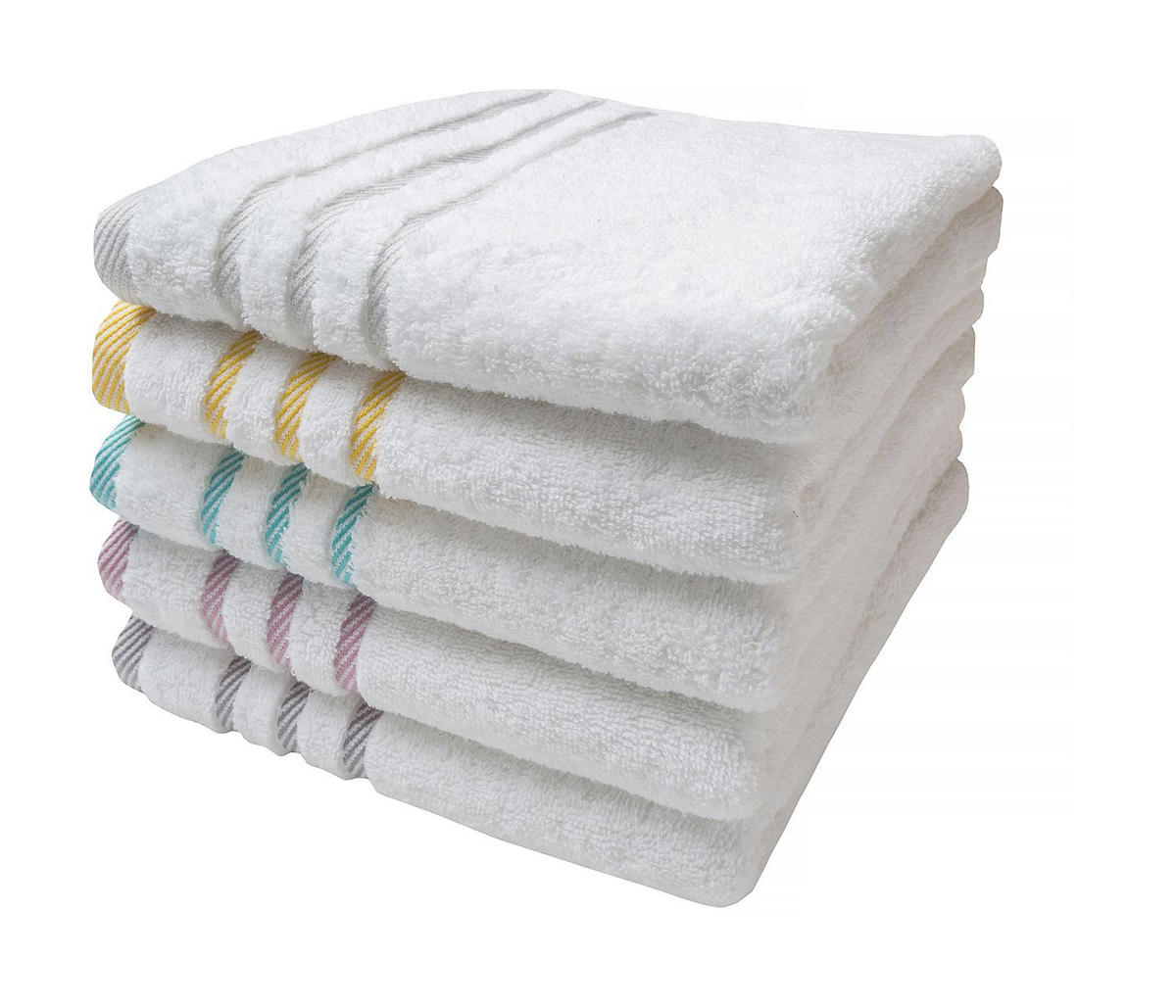 RUČNÍK, 50/90 cm, žlutá, bílá - bílá/žlutá, Konvenční, textil (50/90cm) - Esposa